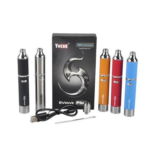 Yocan Evolve Plus Vaporizer Bho Oil Wax Pen Portable Quartz 2x Coil Or –  Bakebros